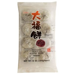 Kyoshin Mochi Ryoka Rice Cakes With Bean Jam (Daifuku Mochi), White, 8 Count