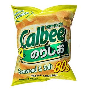 CALBEE POTATO CHIPS SALT&SEAWEED 80G