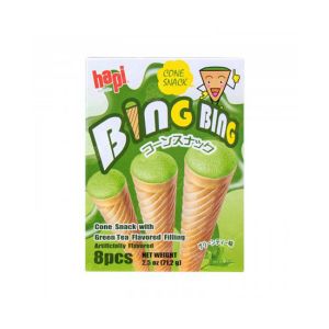 HAPI BING BING CONE SNACK GREEN TEA 8P 71G