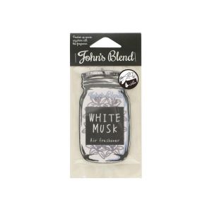 JOHN'S BLEND Hanging Car Fragrance Air Freshener White Musk 11g