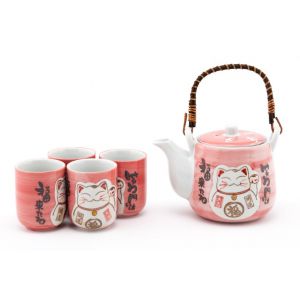 1:4 TEA SET W/STNR WDN HND TPS108