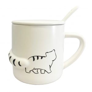 MUG W/LID &
SPOON-CAT PC25-1