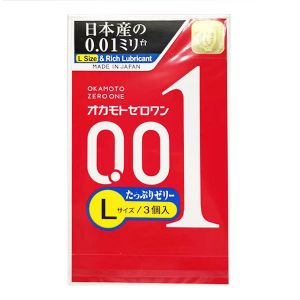 OKAMOTO ZERO ONE L SIZE&RICH-LUBRICANT 3 W-307