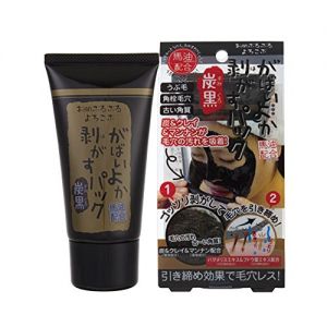 日本ASTY COSME 关西酵素含马油炭黑去痘痘黑头粉刺撕拉面膜 90g