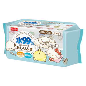 LEC SANRIO BABY WIPES 80P 3PK W-80