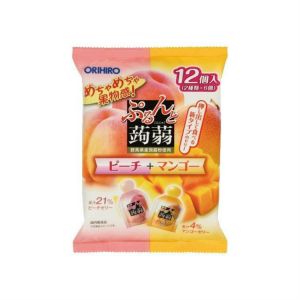 ORIHIRO Konnyaku Jelly Peach Mango Favour 12pcs