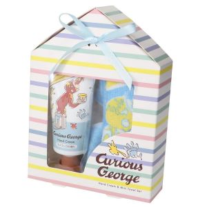 CURIOUS GEORGE HAND CREAM/M TOWEL SET BL