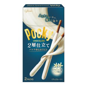 GLICO POCKY DOUBLE VANILLA WHT CHOCOLA COATED COCOA