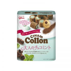日本GLICO格力高 薄荷巧克力奶油夹心蛋卷 48G