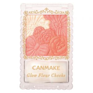 CANMAKE Glow Fleur Cheeks with Brush 03 Fairy Orange Fleur