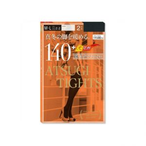 日本ATSUGI厚木 秋冬发热打底连裤袜 厚款140D #黑色M-L 2双装