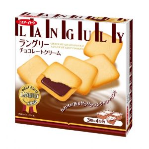 日本LANGULY 巧克力奶油三明治夹心饼干 4包入 129.6g