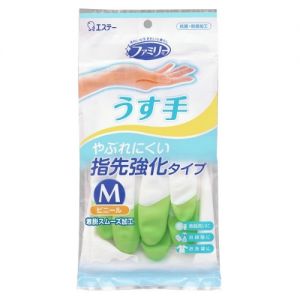 S. T. Corporation FAMILY VINYL GLOVES THIN M GREEN 1 pair