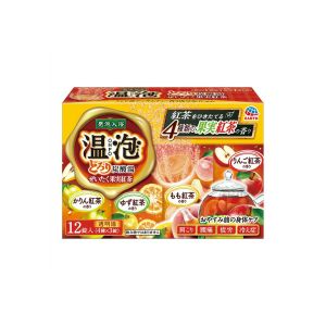 日本EARTH温泡缓解疲劳碳酸泡澡片 12锭 水果红茶香