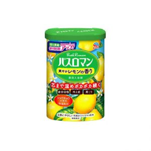 日本巴斯洛漫清新柠檬浴盐泡澡沐浴按摩抗疲劳促进血液循环
