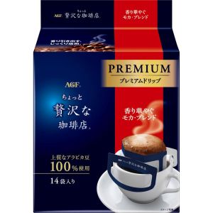 日本AGF 奢华挂耳咖啡浓香摩卡混合风味 14袋
