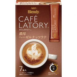 日本AGF BLENDY CAFE LATORY醇厚榛子味咖啡拿铁 7个*10G
