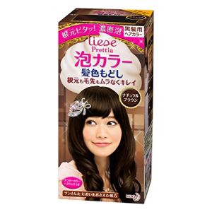 日本KAO花王 Liese莉婕Prettia植物泡沫染发剂 #自然棕色