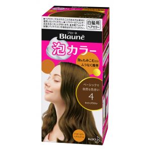 日本KAO花王Blaune泡沫白发用染发剂多色 4淡棕色