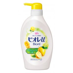 日本KAO花王 BIORE碧柔 滋润保湿沐浴乳 新鲜橘子味 泡沫型 480ml