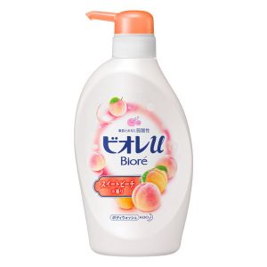 日本KAO花王 BIORE碧柔 滋润保湿沐浴乳 桃子香味 泡沫型 480ml