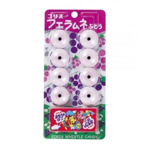 CORIS Fue Ramune Whistle Soda Ring Candy Grapes 8pc