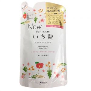 日本KRACIE肌美精ICHIKAMI顺滑滋养洗发水 替换装340ml