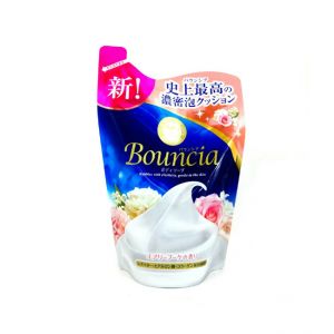 日本COW牛乳石鹼共进社 BOUNCIA浓密泡沫沐浴乳补充包 玫瑰花香 430ml