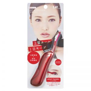 KAI Hot Eyelash Curler Glamorous #Red KQ0342 1pc