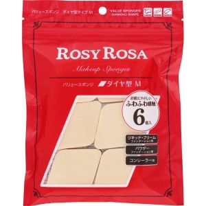 日本ROSY ROSA多用途干湿两用厚型钻石粉扑 6个入