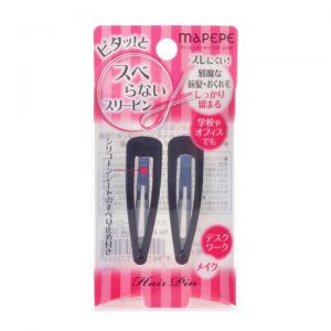 日本MAPEPE防滑刘海碎发发夹 两个入 黑色