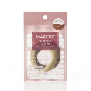 MAPEPE WASHABLE HAIR TIE BEIGE TONE