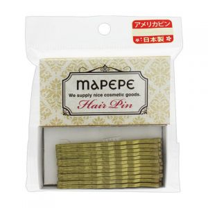日本MAPEPE紧凑式固定发夹 金色 12个入