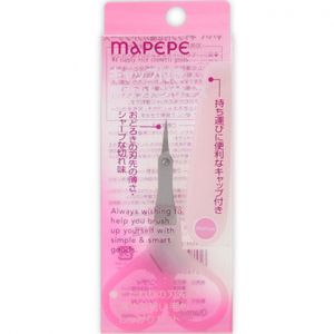 日本制造Mapepe眉毛修剪造型剪刀修眉剪刀细节修理附剪刀套