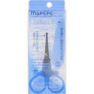 日本制造Mapepe鼻毛修剪造型剪刀细节修理附剪刀套