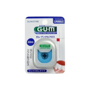 GUM DENTAL FLOSS UNWAX 40M T-134