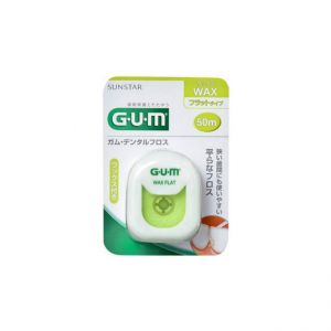 GUM全仕康日本微蜡超细特织牙线50米顺滑正畸牙周护理