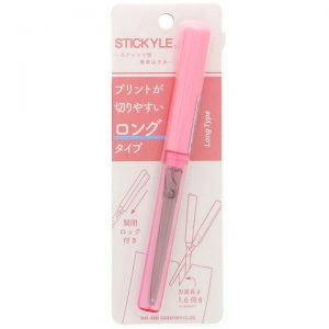 STICKY SCISSOR LONG PINK CLEAR PIN P-321