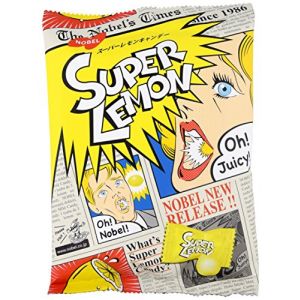 NOBEL Japanese Extreme Super Sour Lemon Flavored 3 Layered Intense Candy Challenge 88g