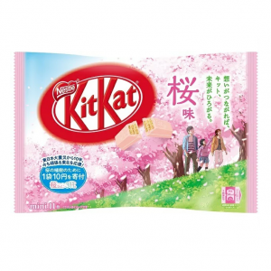 日本NESTLE雀巢 KITKAT迷你樱花味威化夹心饼干 11枚 108G