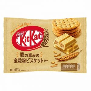 日本NESTLE雀巢 KITKAT迷你全麦粉味威化夹心饼干 13枚入 145G