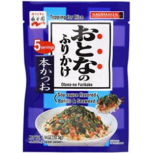 NAGATANIEN OTONA FURIKAKE SOY SAUCE BONITO SEAWEED 5 SERVINGS 12G