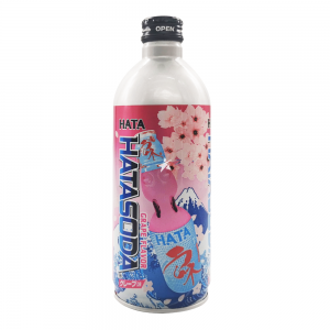 日本HATA 葡萄味铝罐装弹珠汽水饮料 500ML