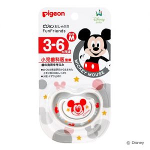 日本Pigeon贝亲Fun Frineds系列MICKEY MOUSE奶嘴 M号3-6个月