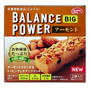 日本HEALTHY CLUB 全粒粉能量营养机能代餐饼干 杏仁味 2包入 63.2g