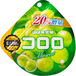 UHA Kororo Gummy Candy Juice Candy Green Grapes 48g