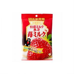 日本UHA悠哈 味觉糖 特浓8.2草莓牛奶糖 77g