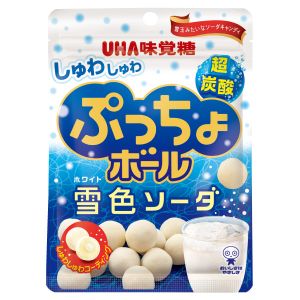 UHA PUCCHO BALL SNOWY SODA CANDY 50G
