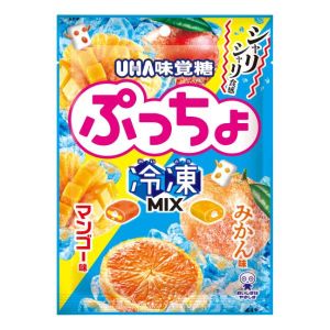 UHA PUCCHO FROZEN MIX FRUIT CANDY MANGO & MANDARIN FLAVOR 83G