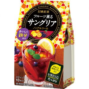 日本NITTO KOCHA日东红茶 桑格利亚混合水果味速溶茶饮料 10条入